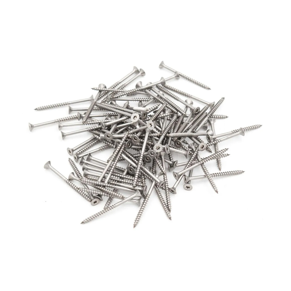 Edelstahlschrauben (100 Stück, 4,5x60mm, TX) für Staketenzaun-Befestigung