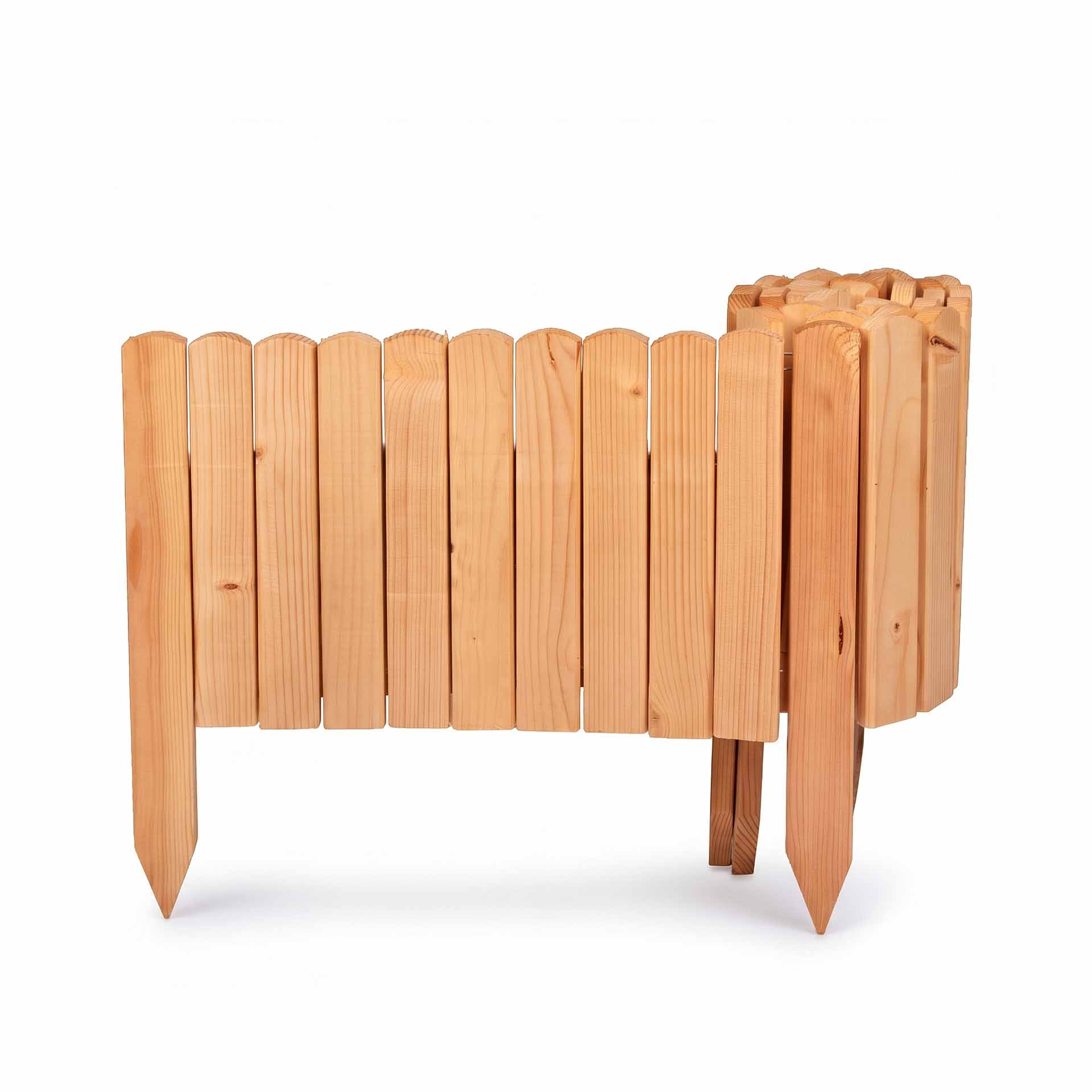 Beeteinfassung / Rasenkante aus Holz, versch. Ausführungen 30 cm 200 cm kastanienbraun